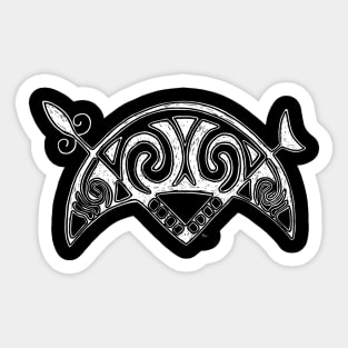 Pictish Symbol Crescent and V-Rod Sticker